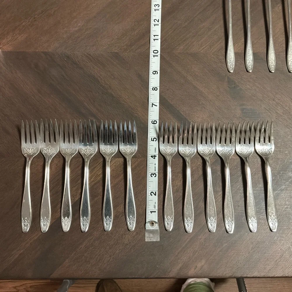 Lady Doris Princess Silver Plated Vintage Flatware 50 Piece Set